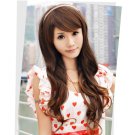 Free Shipping high quality Guarantee100% Hot-sales brand new  wig W046 Oblique bangs long hair