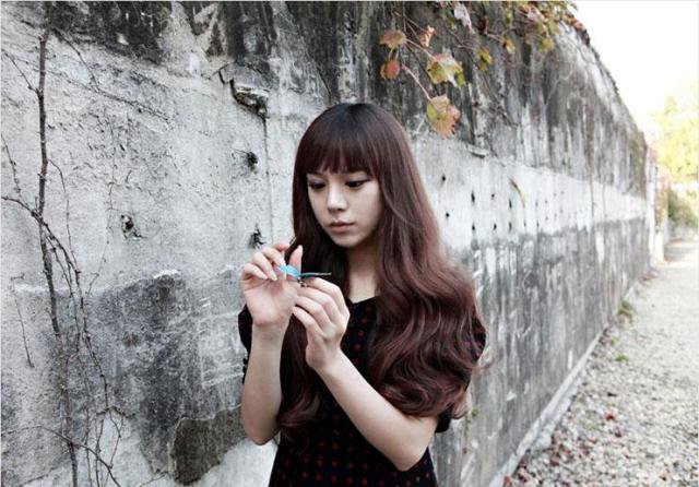 Free Shipping high quality Guarantee100% Hot-sales brand new wig W049 Oblique bangs long hair
