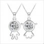 Free Shipping high quality 925Sterling Silver Guarantee100% Couple doll necklace N027