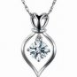 Free Shipping high quality 925Sterling Silver Guarantee100% Bloom of love pendant necklace  N028
