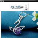 Free Shipping high quality 925Sterling Silver Guarantee100% Swan Pendant Necklace  N034