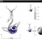 Free Shipping high quality 925Sterling Silver Guarantee100% Swan Pendant Necklace  N034