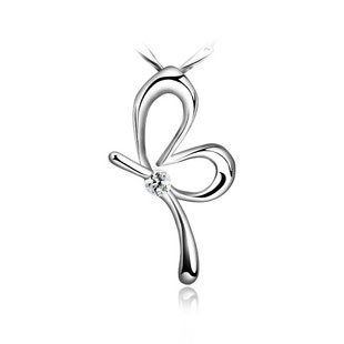 Free Shipping high quality 925Sterling Silver Guarantee100% Butterfly Necklace  N035