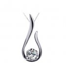 Free Shipping high quality 925Sterling Silver Guarantee100% Woman Flower Pendant Necklace  N037