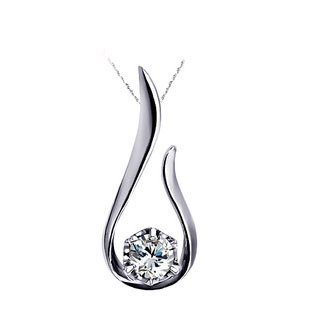 Free Shipping high quality 925Sterling Silver Guarantee100% Woman Flower Pendant Necklace  N037