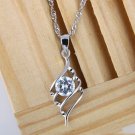 Free Shipping high quality 925Sterling Silver Guarantee100%Angel's Feather Necklace N052