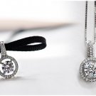 Free Shipping high quality 925Sterling Silver Guarantee100% Micro Pave dazzling necklace N053
