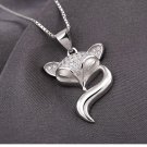 Free Shipping high quality 925Sterling Silver Guarantee100% Fox Necklace N055
