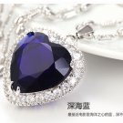 Free Shipping high quality 925Sterling Silver Guarantee100% Heart of Ocean Necklace N056