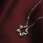 Free Shipping high quality 925Sterling Silver Guarantee100% Pentagram necklace N058