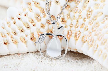 Free Shipping high quality 925Sterling Silver Guarantee100% Love apple necklace N064