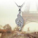 Free Shipping high quality 925Sterling Silver Guarantee100%  Micro Pave Pendant Necklace N068