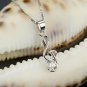 Free Shipping high quality 925Sterling Silver Guarantee100%  Fashion necklace notes N073