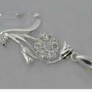 Free Shipping high quality 925Sterling Silver Guarantee100% Sunflower flower necklace N076