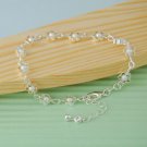 Free Shipping high quality 925Sterling Silver Guarantee100% Pierced Small Plum Bracelet B014