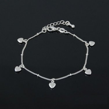 Free Shipping high quality 925Sterling Silver Guarantee100% Cute love Bracelet B019