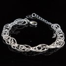 Free Shipping high quality 925Sterling Silver Guarantee100% Starry Circle Bracelet B020