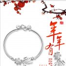 Free Shipping high quality 925Sterling Silver Guarantee100% Fish every year more than Bracelet B027