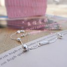 Free Shipping high quality 925Sterling Silver Guarantee100% Fashion double bell Bracelet B029