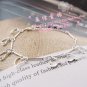 Free Shipping high quality 925Sterling Silver Guarantee100% Rod Crane peach flower Bracelet B030
