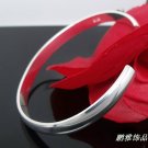 Free Shipping high quality 925Sterling Silver Guarantee100% Openings pure glossy Bracelet  B036