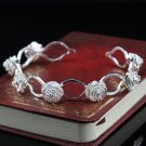 Free Shipping high quality 925Sterling Silver Guarantee100% Three roses Bracelet B052