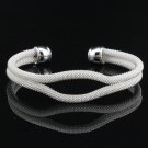 Free Shipping high quality 925Sterling Silver Guarantee100% Open laugh fishnet Bracelet B053