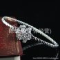 Free Shipping high quality 925Sterling Silver Guarantee100% Twisted flower Bracelet B064