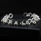 Free Shipping high quality 925Sterling Silver Guarantee100% Opening bell Bracelet B065