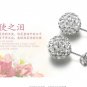 Free Shipping high quality 925Sterling Silver Guarantee100% Angel Tears ball Earrings E001