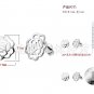 Free Shipping high quality 925Sterling Silver Guarantee100% Love camellia Earrings E006