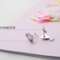 Free Shipping high quality 925Sterling Silver Guarantee100% Cute little dolphin Earrings E010