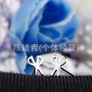Free Shipping high quality 925Sterling Silver Guarantee100% Scissors earrings cute girls E016