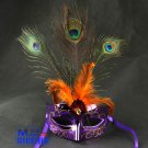 Free Shipping High Quality Guarantee100% A++++++Prom Painted Peacock Feather Mask033
