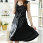 Sexy Beads Bow Party Dress Women Spaghetti Knee-Length Fashion Bridesmaid Clothing Elastic Slim