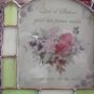 Glass plaque with candle holder