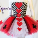 Charlotte Russe top and handmade tutu Alice in wonderland queen of hearts