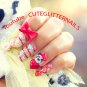111 handmade acrylic bows charms