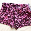 Champion Women's Absolute Workout Fitted Short Pink Purple Lilac Floral L