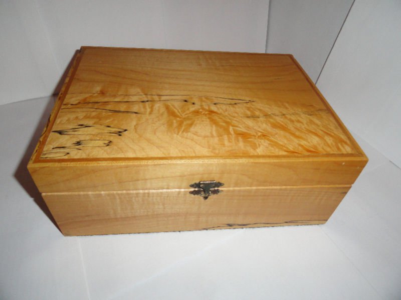 Custom Exotic Wood Humidor 50 count capacity 12" L x 8.75" W x 4.5" H