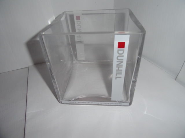 Dunhill Heavy Glass Square Desk Holder