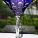 Faberge Blue  Martini Glasses set of 4 in original presentation case