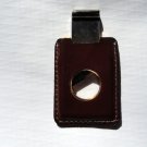 Pheasant by R.D.Gomez Stainless Steel Cigar Cutter CABRA Brown  Leather BNIB