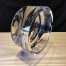 clearf heavy glass  ashtray 6.25" Diameter by 3" High