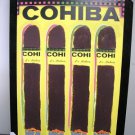Cohiba Print on Canvass & Mounted on Black Suede