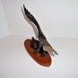 American Eagle Bronze Sculpture Wooden Base