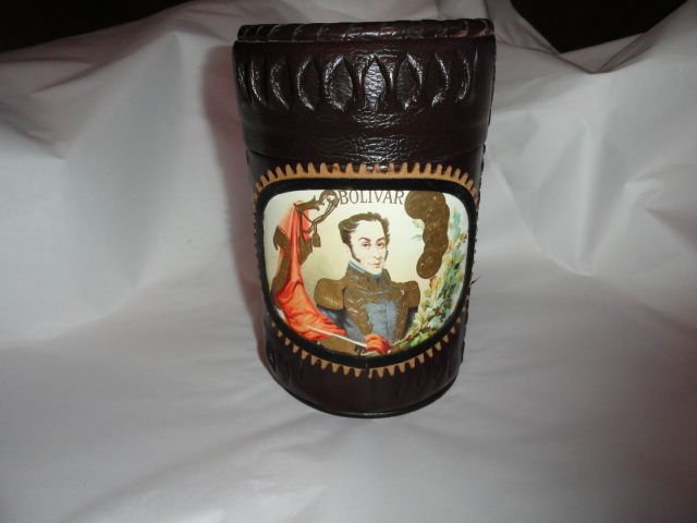 Bolivar leather storage jar