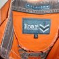 Mens ROAR Long Sleeve Button Down Shirt EAGLE PILOT Orange Wash