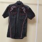 Men's Roar Signature Black Short Sleeve Button Up Shirt Size Medium