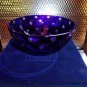 FABERGE GALAXIE GALAXY BOWL COBALT BLUE CASED CUT TO CLEAR CRYSTAL